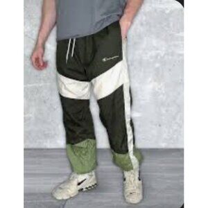 Champion Pants Colorblock Drawstring Active Wind Breaker Jogger Pants sz XS Mens
